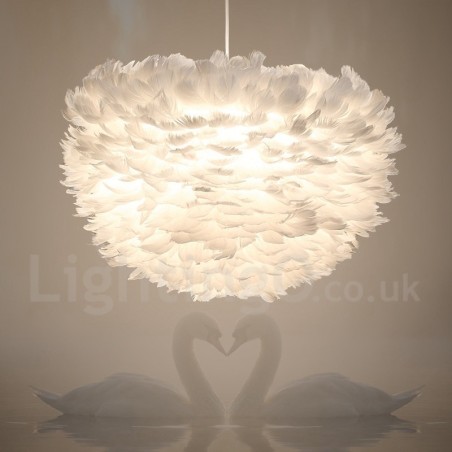White Feather Pendant Light White Feather Pendant Light