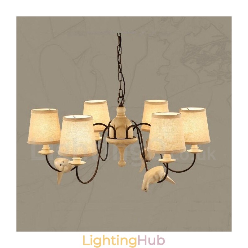 6 Light Rustic Lodge Vintage Pendant Light