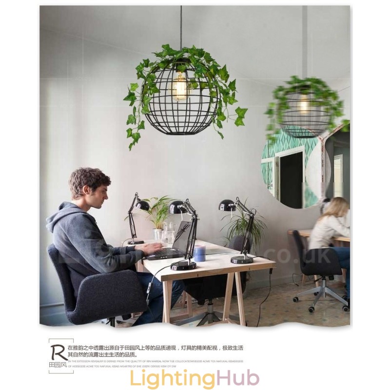 Country Vintage Globe Pendant Light