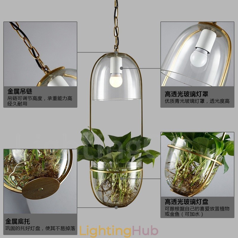 Rustic Lodge Metal Glass Pendant Light