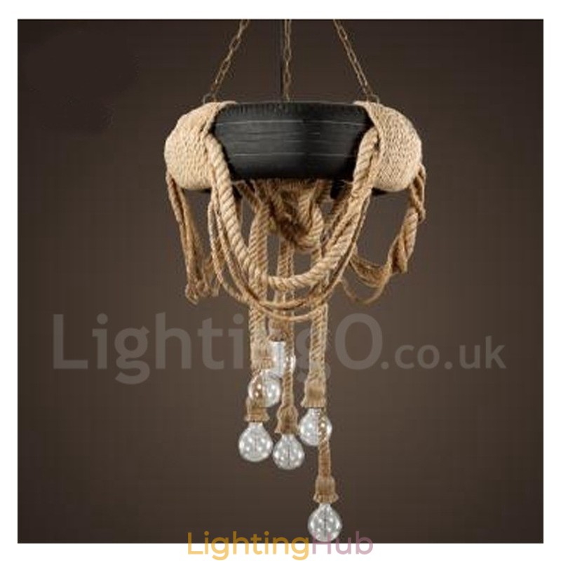 Country Vintage 6 Light Pendant Light