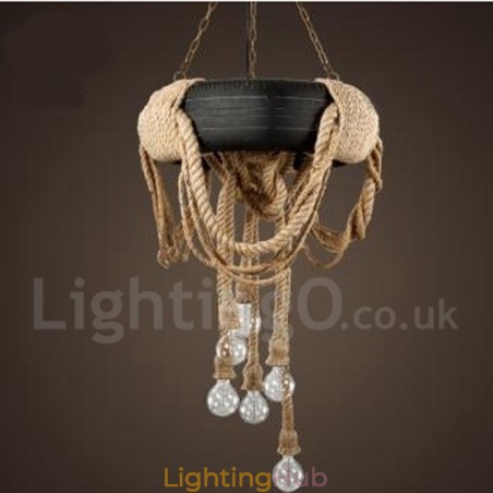 Country Vintage 6 Light Pendant Light Country Vintage 6 Light Pendant Light