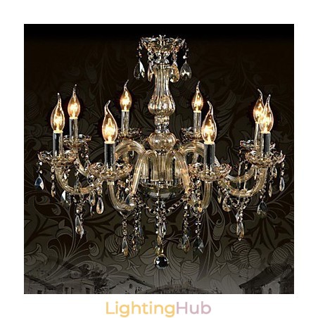 8 Lights Luxury Crystal Chandelier Cognac Color K9 Crystal Chandelier 8 Lights Luxury Crystal Chandelier Cognac Color K9 Crystal Chandelier