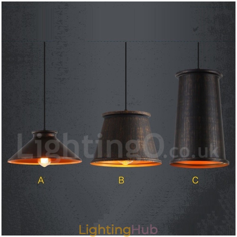 Retro Vintage 1 Light Metal Pendant Light