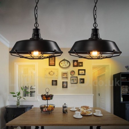 Retro Vintage Black Metal Pendant Light Retro Vintage Black Metal Pendant Light