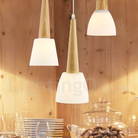 Rustic Lodge Wooden Pendant Light with Glass Shade Rustic Lodge Wooden Pendant Light with Glass Shade