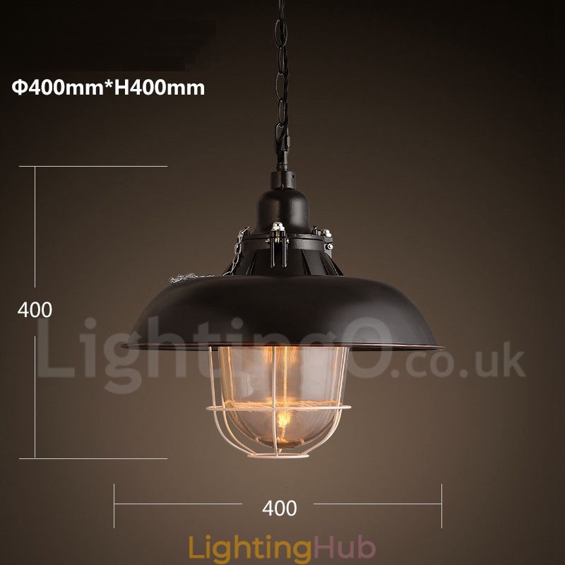 Retro Vintage Metal 1 Light Pendant Light