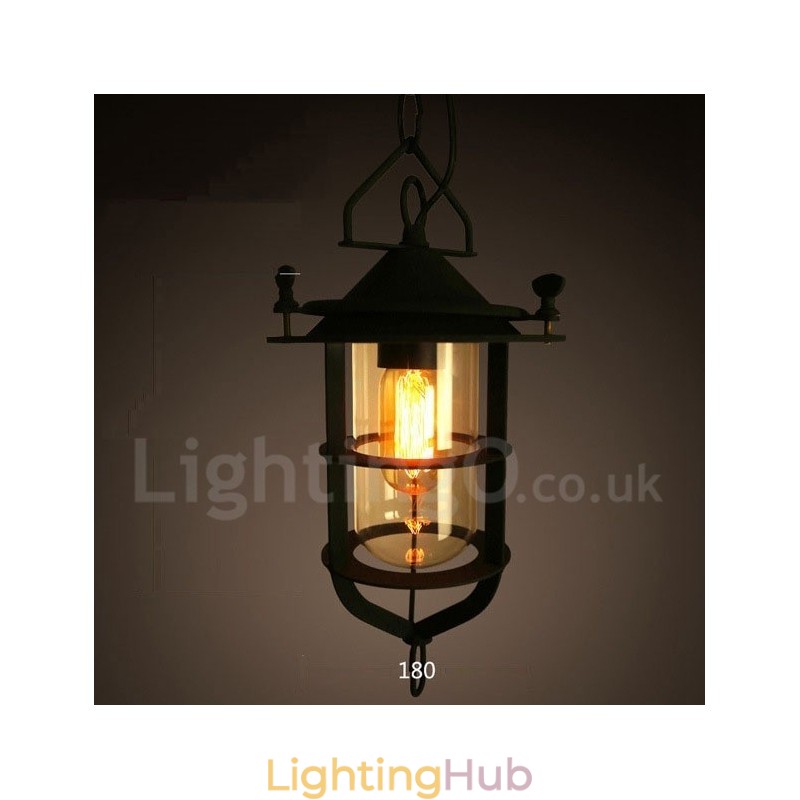 Retro Vintage Metal 1 Light Pendant Light