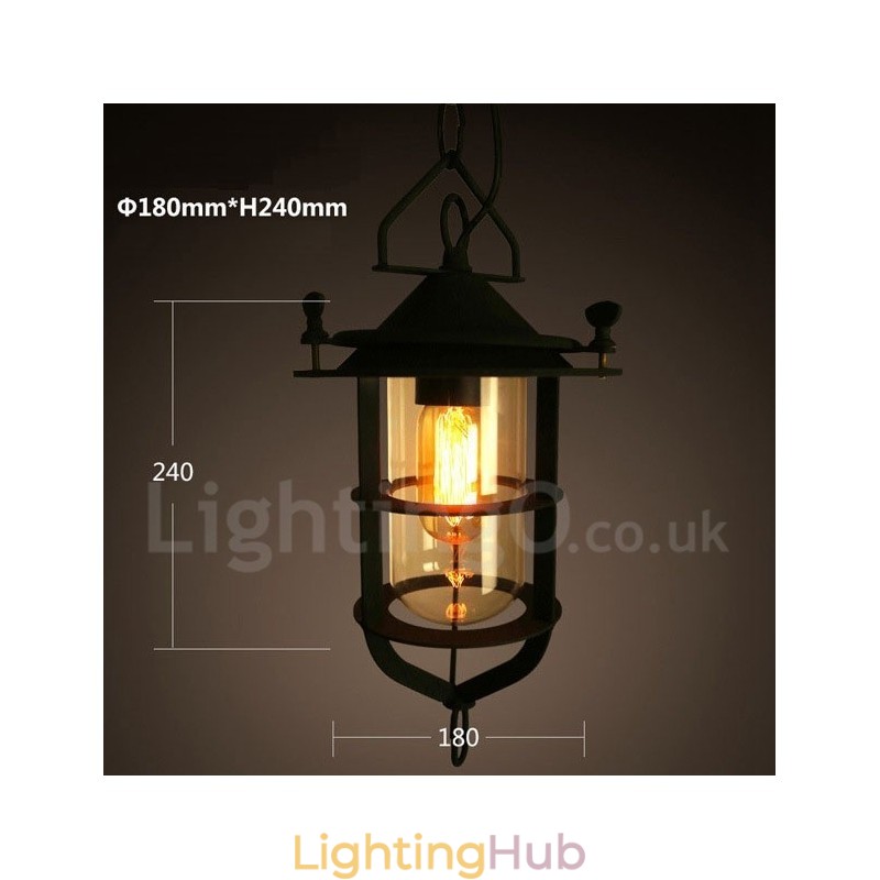 Retro Vintage Metal 1 Light Pendant Light