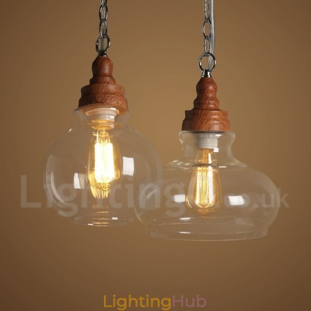 Retro Vintage Pendant Light with Glass Shade Lamp Retro Vintage Pendant Light with Glass Shade Lamp