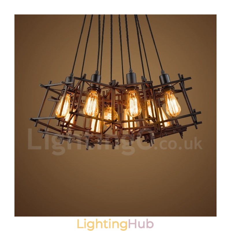 Retro Vintage Metal Pendant Light (Multiple Shades with one pendant fixed) (Please select the Quantity of the shade below)
