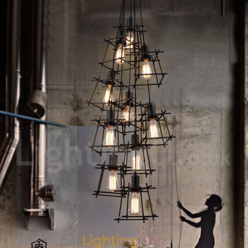 Retro Vintage Metal Pendant Light (Multiple Shades with one pendant fixed) (Please select the Quantity of the shade below)