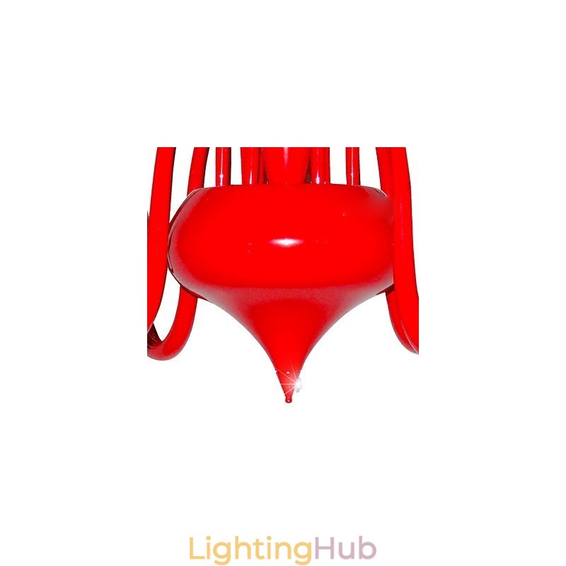 Modern Chandelier Light 18 Lights G4 Red Painting