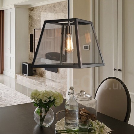 Vintage Metal Pendant Light with Glass Shade Vintage Metal Pendant Light with Glass Shade