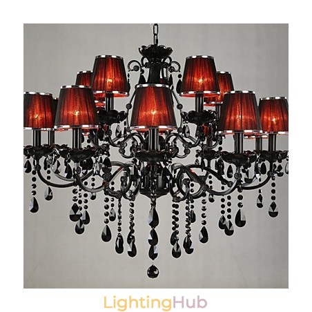 Chandelier Crystal Modern Contemporary Crystal 15 Light Red Chandelier Crystal Modern Contemporary Crystal 15 Light Red