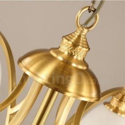 3 Light Rustic Lodge Integrated Metal Copper Chandelier