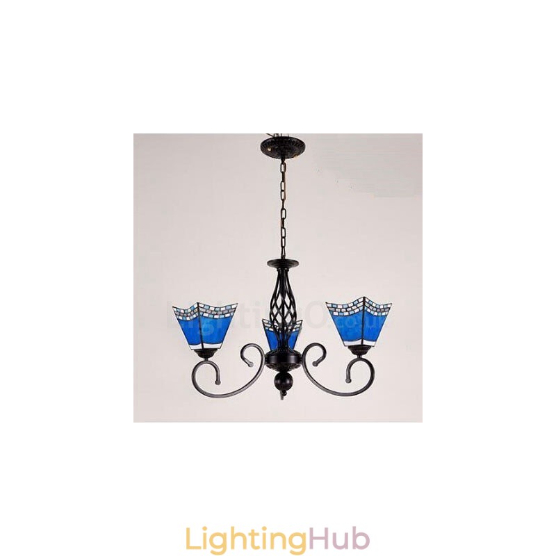 3 Light Mediterranean Style Integrated Metal Chandelier