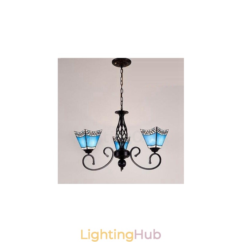 3 Light Mediterranean Style Integrated Metal Chandelier