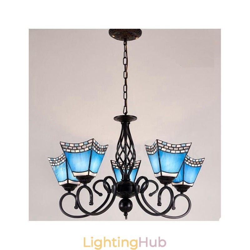 5 Light Mediterranean Style Integrated Metal Chandelier