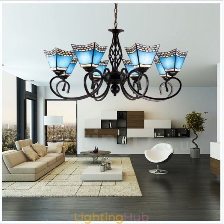 8 Light Mediterranean Style Integrated Metal Chandelier 8 Light Mediterranean Style Integrated Metal Chandelier