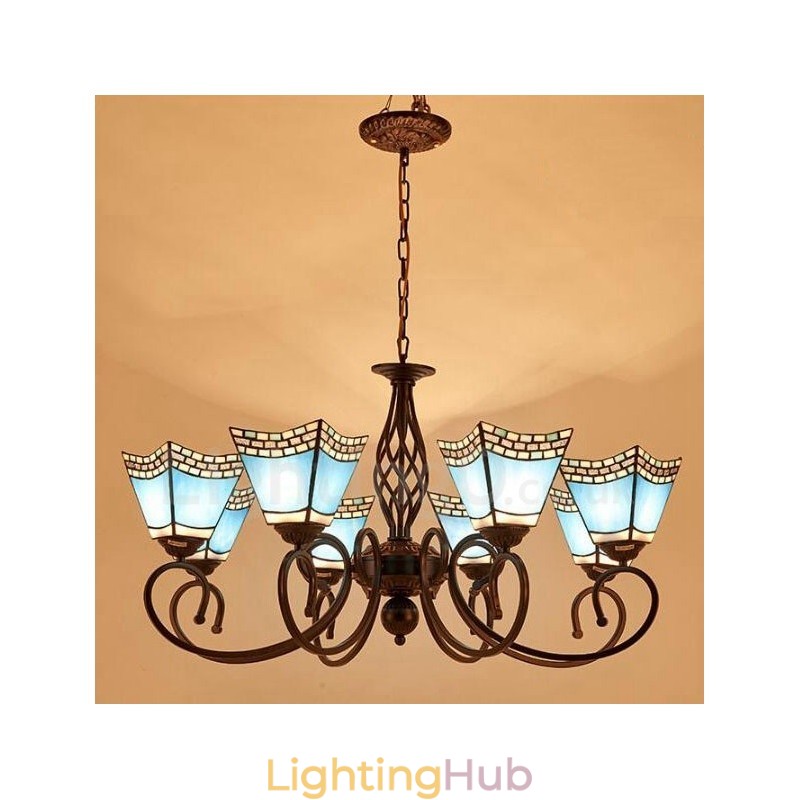 8 Light Mediterranean Style Integrated Metal Chandelier