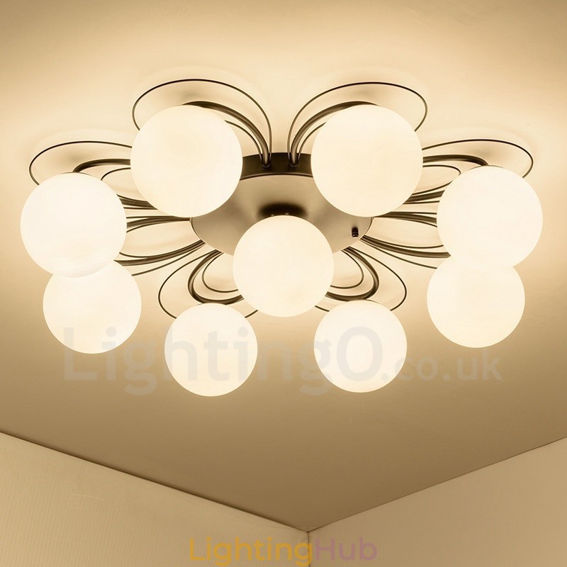 9 Light Rustic Lodge Integrated Chandelier