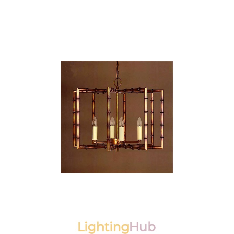 American Country Simple Antique Copper Iron Chandelier Chandelier Creative