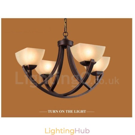 4 Light Rustic Lodge Integrated Metal Chandelier 4 Light Rustic Lodge Integrated Metal Chandelier
