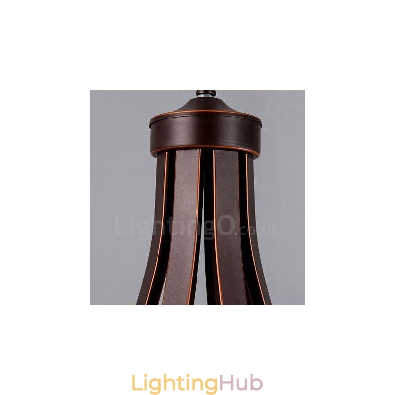 8 Light Rustic Lodge Integrated Metal Chandelier