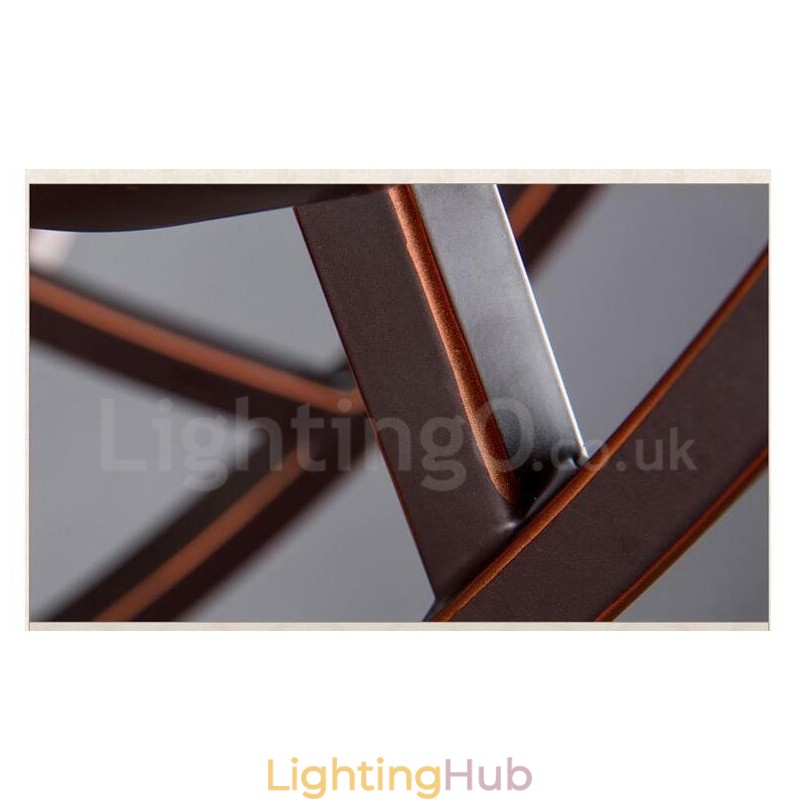 8 Light Rustic Lodge Integrated Metal Chandelier