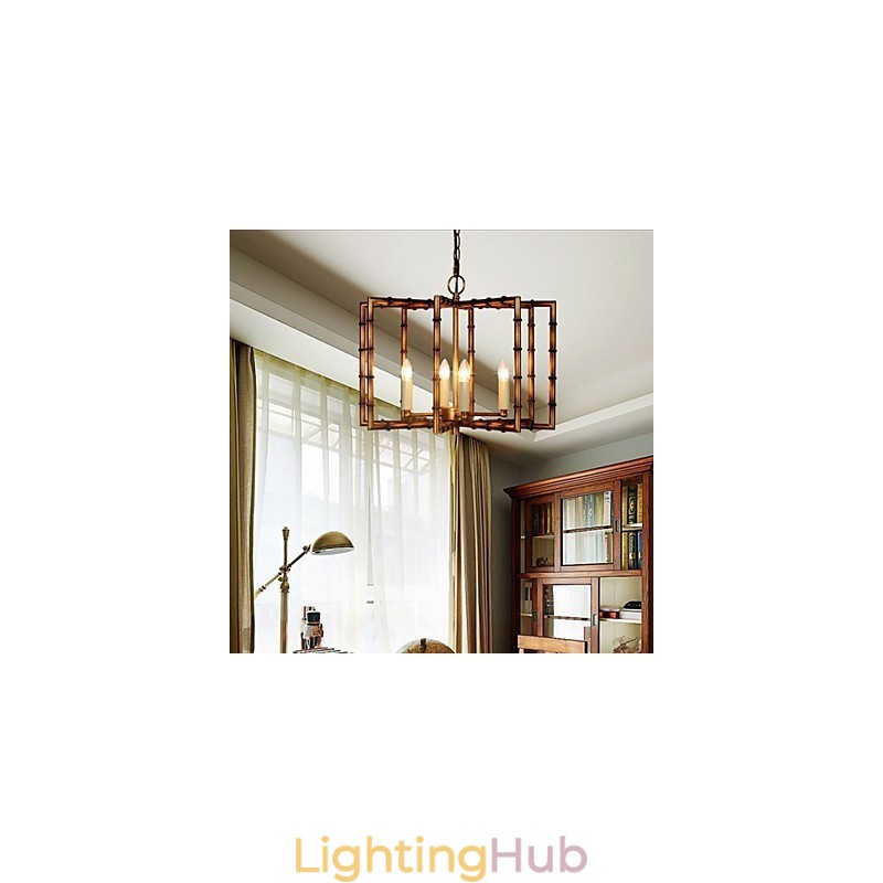 American Country Simple Antique Copper Iron Chandelier Chandelier Creative