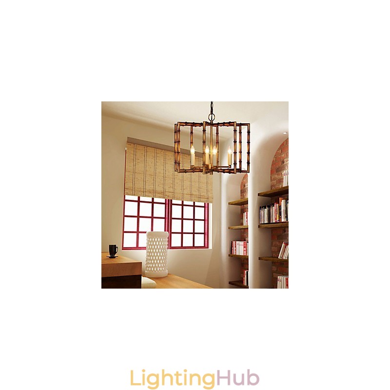 American Country Simple Antique Copper Iron Chandelier Chandelier Creative