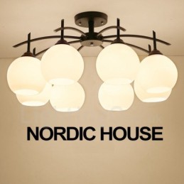 8 Light Traditional Classic Integrated Chandelier
