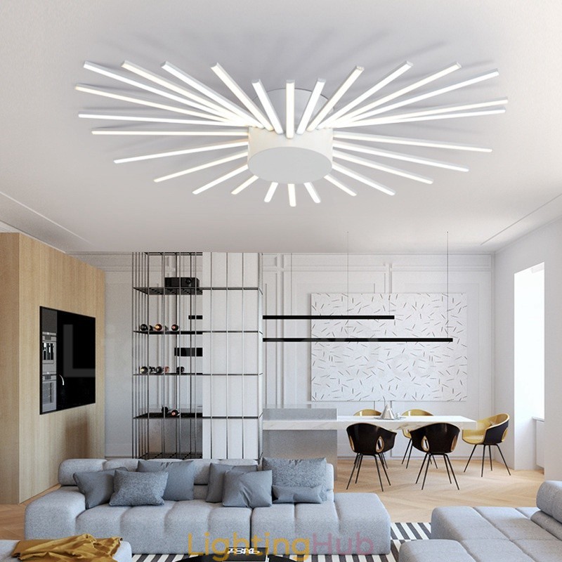 28 Light Modern Contemporary Integrated Metal Chandelier