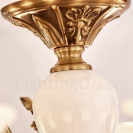 8 Light Traditional Classic Integrated Metal Luxury Chandelier