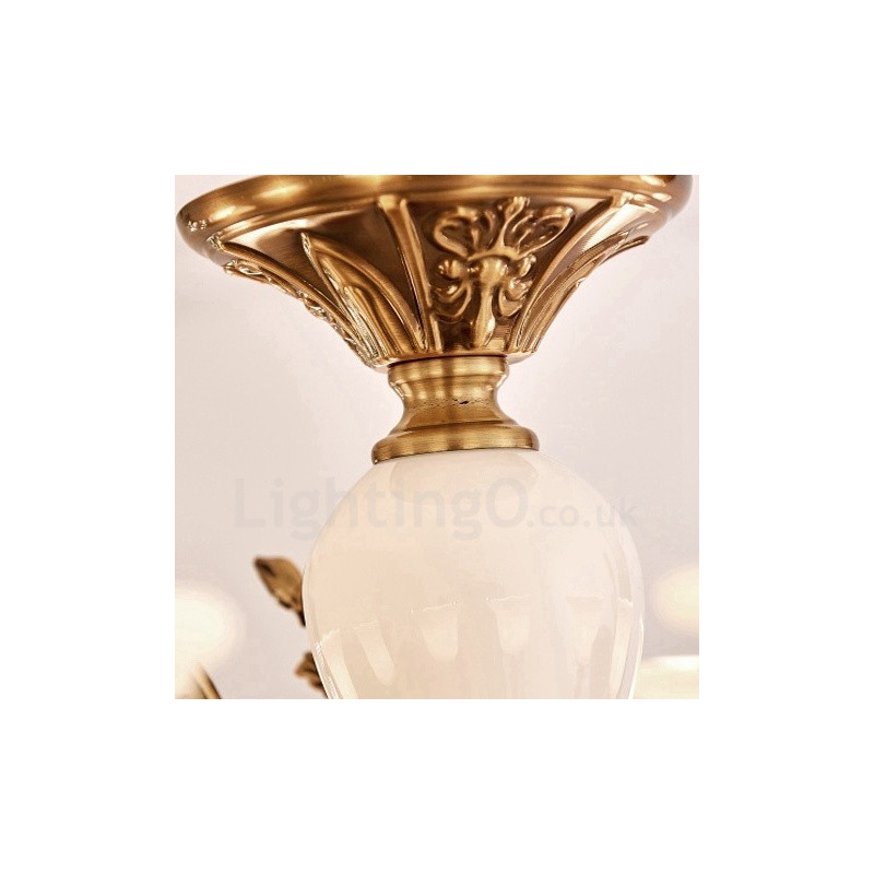 8 Light Traditional Classic Integrated Metal Luxury Chandelier