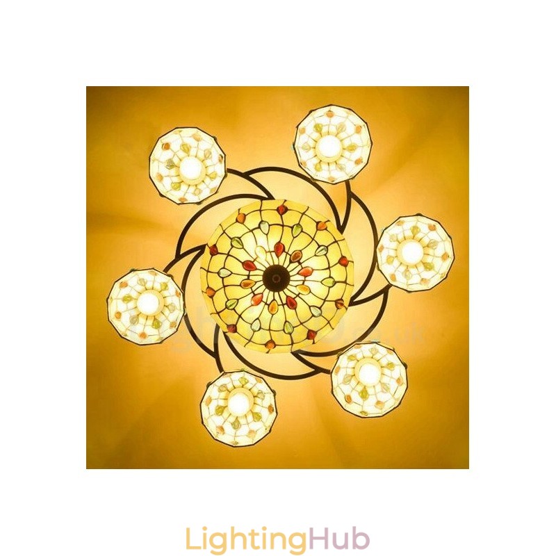 9 Light Mediterranean Style Integrated Chandelier