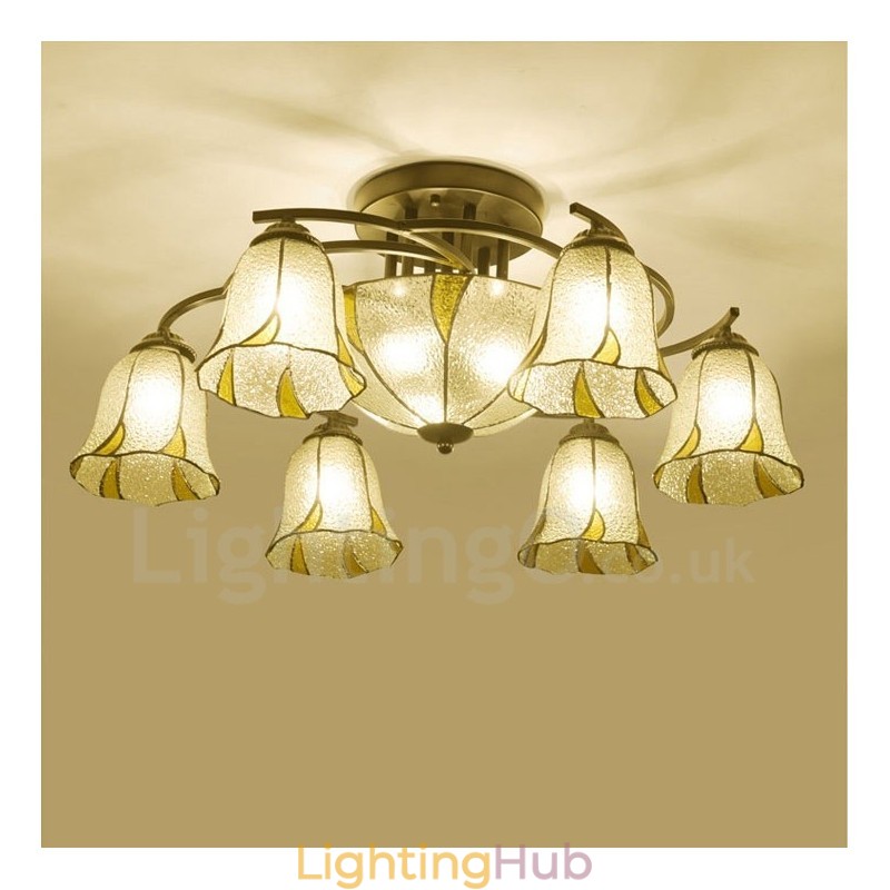 9 Light Mediterranean Style Integrated Bath Metal Chandelier