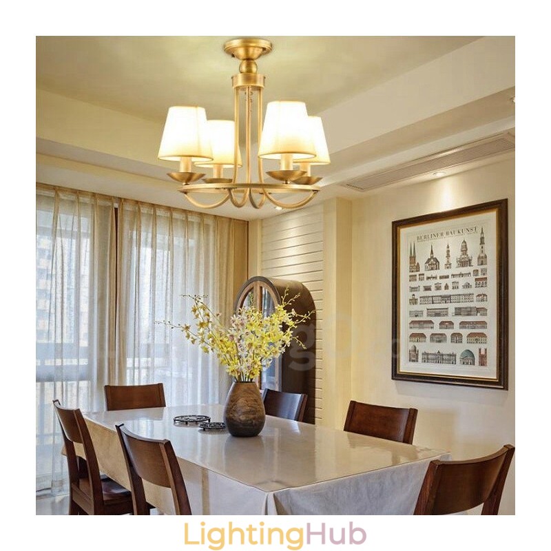 4 Light Rustic Lodge Integrated Metal Copper Chandelier