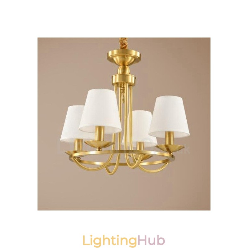 4 Light Rustic Lodge Integrated Metal Copper Chandelier