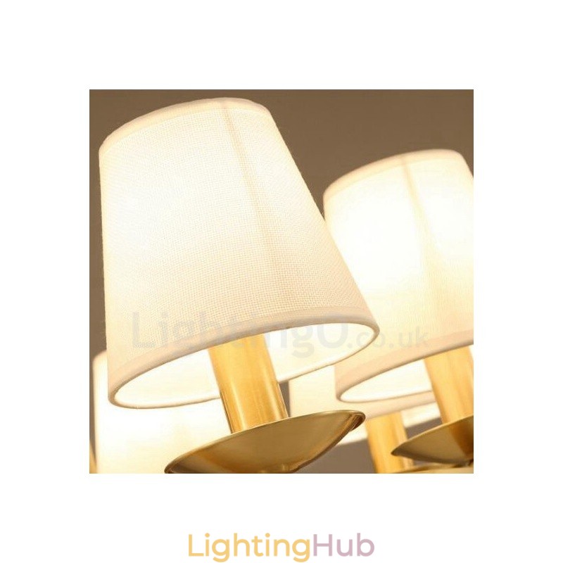 6 Light Rustic Lodge Integrated Metal Copper Chandelier