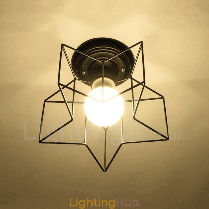 Single Light Rustic Lodge Integrated Chandelier