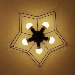 5 Light Rustic Lodge Integrated Chandelier