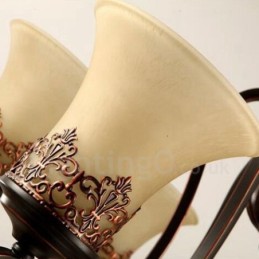 3 Light Rustic Lodge Integrated Metal Chandelier