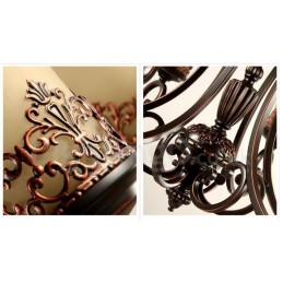 3 Light Rustic Lodge Integrated Metal Chandelier