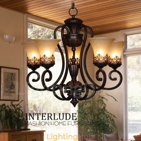 5 Light Rustic Lodge Integrated Metal Chandelier 5 Light Rustic Lodge Integrated Metal Chandelier