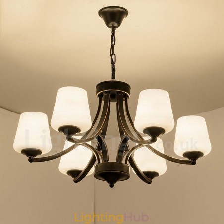 6 Light Rustic Lodge Integrated Metal Chandelier 6 Light Rustic Lodge Integrated Metal Chandelier