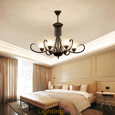6 Light Rustic Lodge Integrated Metal Chandelier 6 Light Rustic Lodge Integrated Metal Chandelier