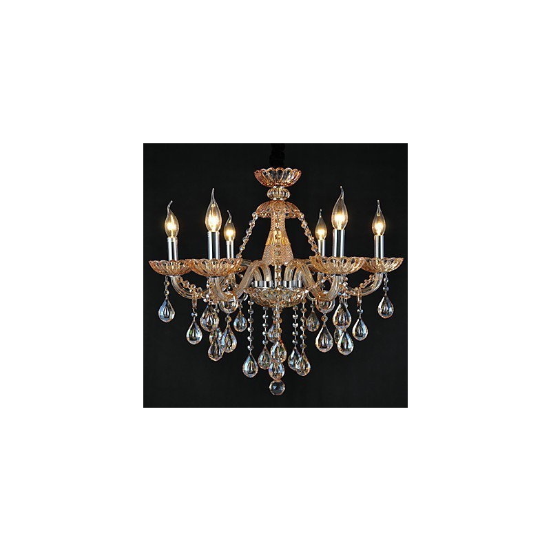 Chandelier Crystal Traditional Classic Glass 6 Light