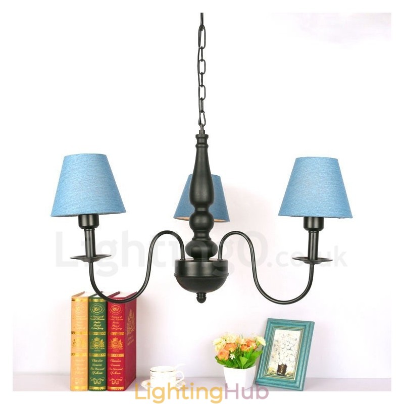 3 Light Traditional Classic Integrated Metal Chandelier